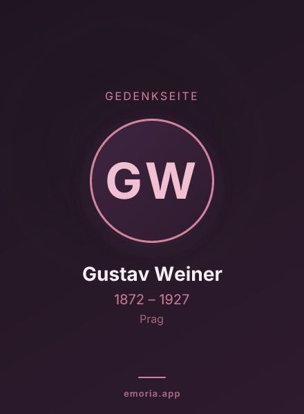 Gedenkportrait von Gustav Weiner