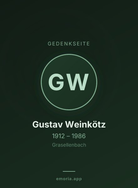 Gedenkportrait von Gustav Weinkötz