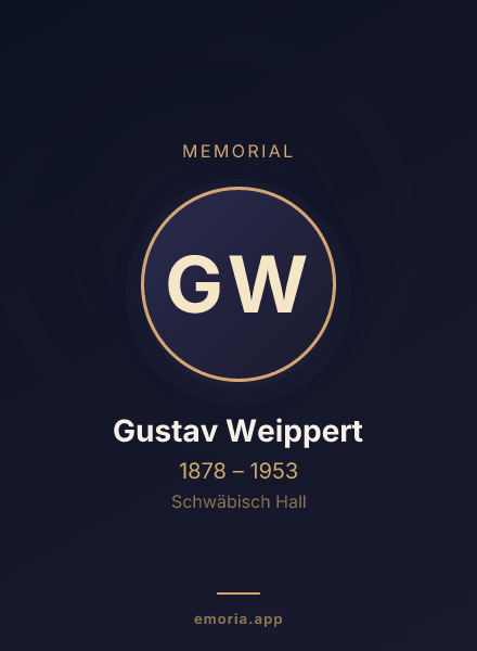 Memorial portrait of Gustav Weippert