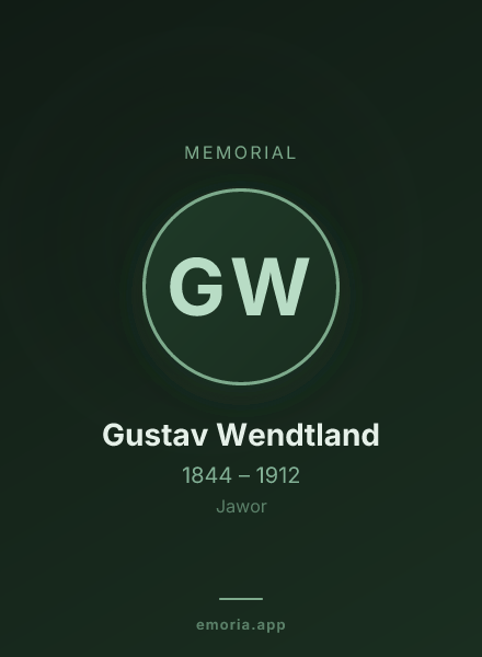 Memorial portrait of Gustav Wendtland