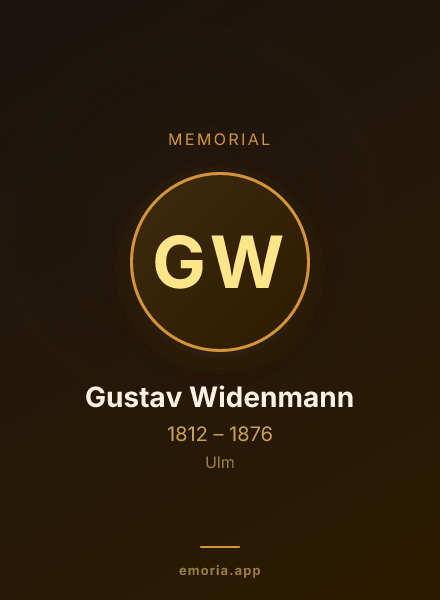 Memorial portrait of Gustav Widenmann