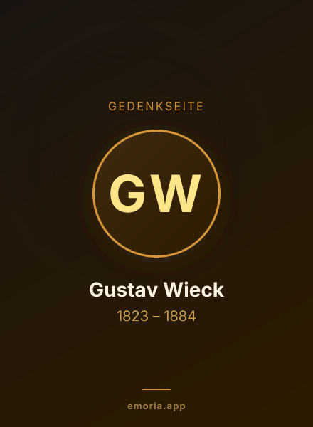 Gedenkportrait von Gustav Wieck