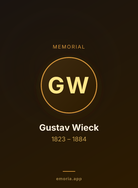 Memorial portrait of Gustav Wieck