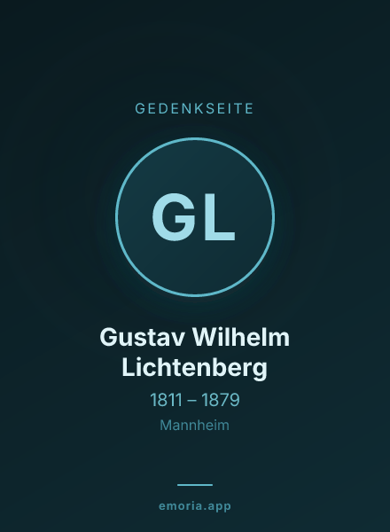 Gedenkportrait von Gustav Wilhelm Lichtenberg