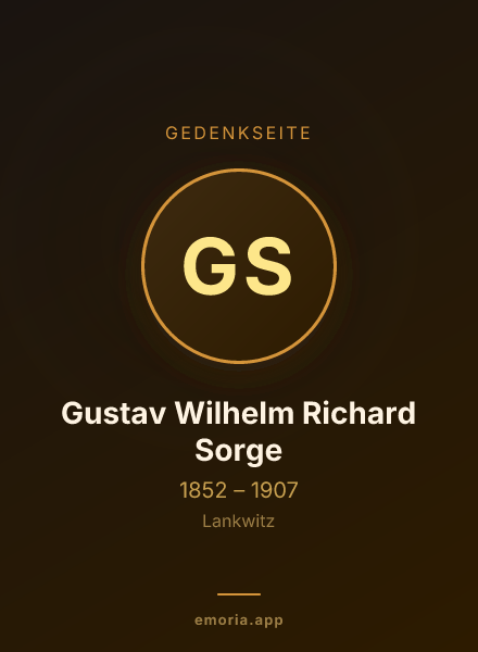 Gedenkportrait von Gustav Wilhelm Richard Sorge