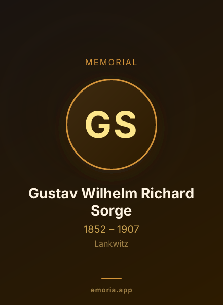 Memorial portrait of Gustav Wilhelm Richard Sorge