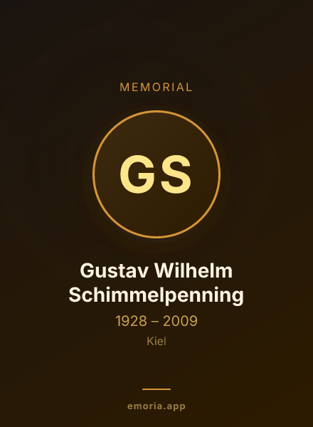 Memorial portrait of Gustav Wilhelm Schimmelpenning