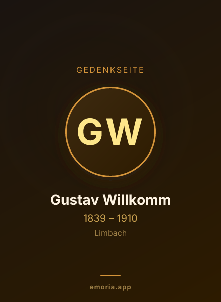 Gedenkportrait von Gustav Willkomm