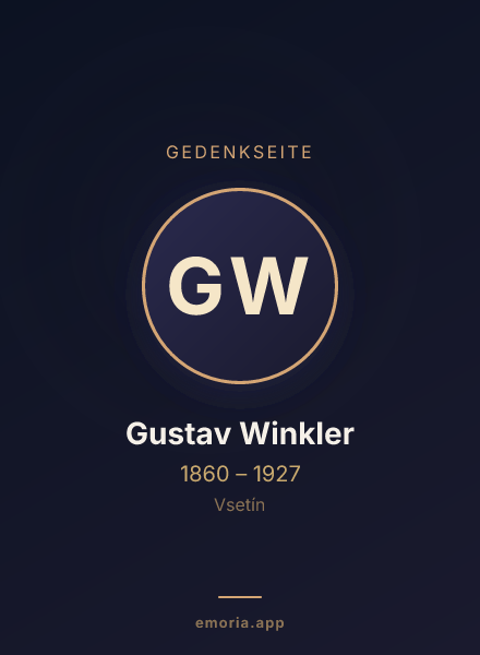 Gedenkportrait von Gustav Winkler