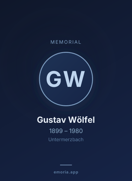 Memorial portrait of Gustav Wölfel
