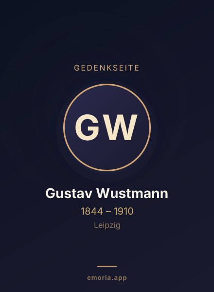 Gedenkportrait von Gustav Wustmann