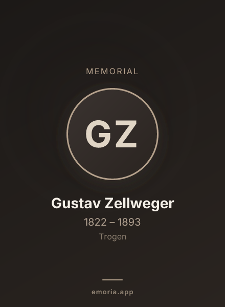 Memorial portrait of Gustav Zellweger