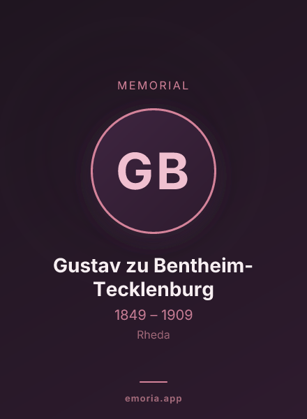 Memorial portrait of Gustav zu Bentheim-Tecklenburg
