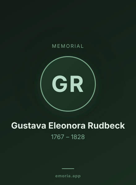 Memorial portrait of Gustava Eleonora Rudbeck