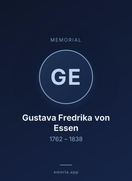 Memorial portrait of Gustava Fredrika von Essen