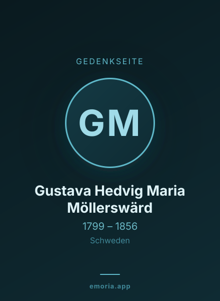 Gedenkportrait von Gustava Hedvig Maria Möllerswärd