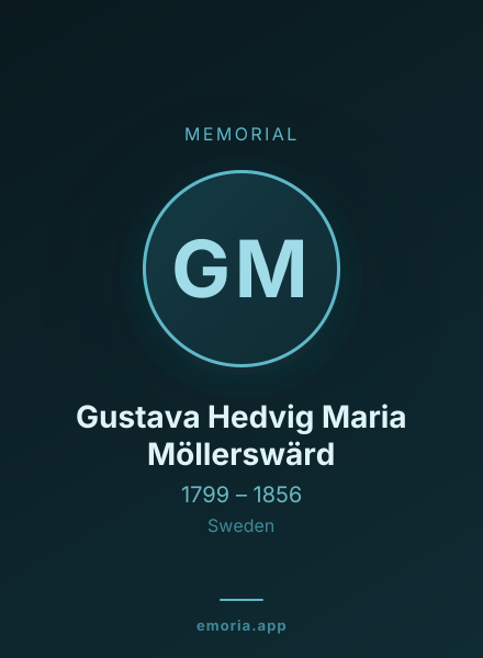 Memorial portrait of Gustava Hedvig Maria Möllerswärd