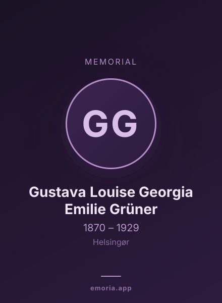 Memorial portrait of Gustava Louise Georgia Emilie Grüner