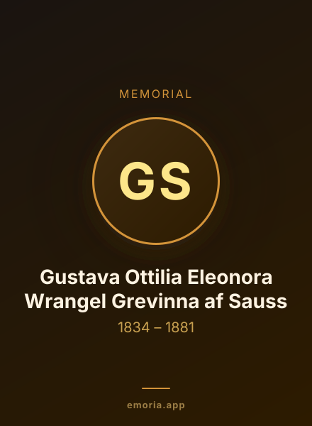 Memorial portrait of Gustava Ottilia Eleonora Wrangel Grevinna af Sauss