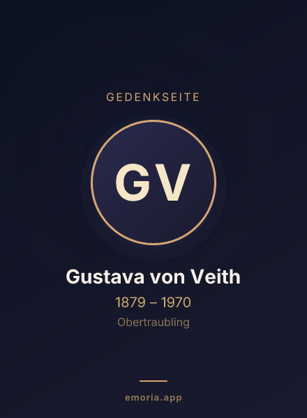 Gedenkportrait von Gustava von Veith