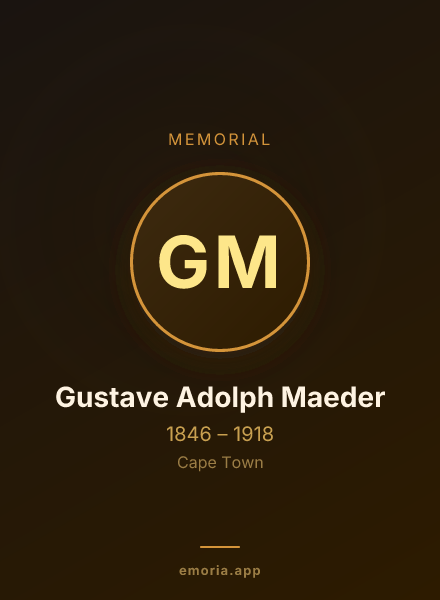 Memorial portrait of Gustave Adolph Maeder