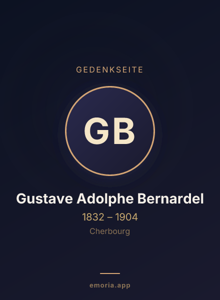 Gedenkportrait von Gustave Adolphe Bernardel