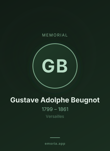 Memorial portrait of Gustave Adolphe Beugnot