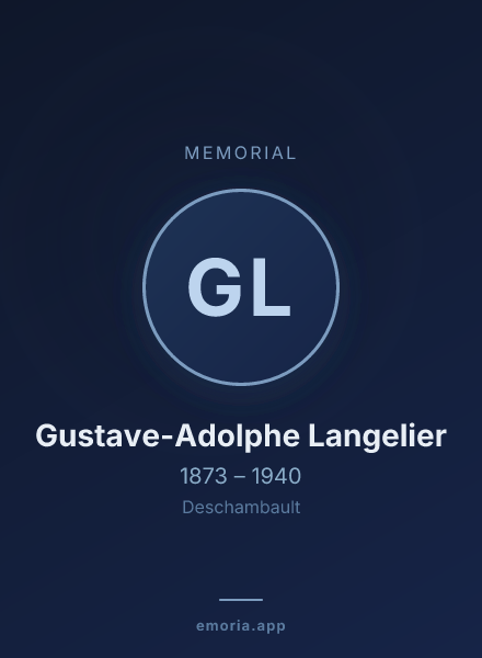 Memorial portrait of Gustave-Adolphe Langelier