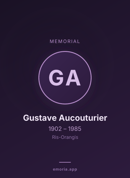 Memorial portrait of Gustave Aucouturier