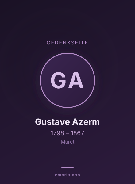 Gedenkportrait von Gustave Azerm