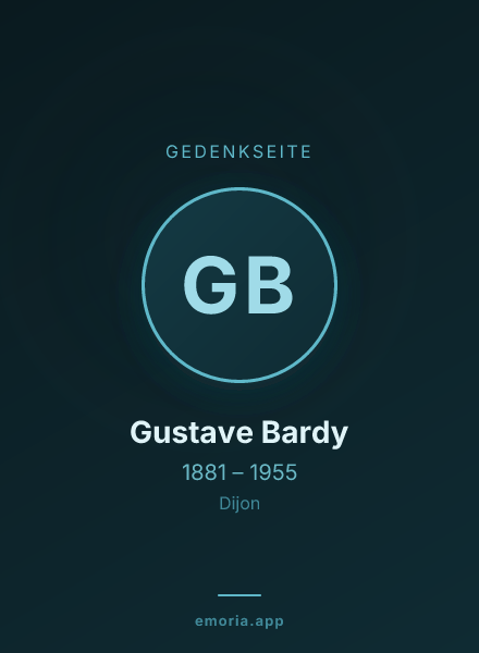 Gedenkportrait von Gustave Bardy