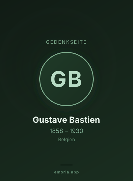 Gedenkportrait von Gustave Bastien