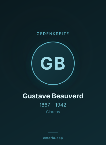 Gedenkportrait von Gustave Beauverd
