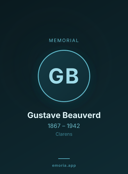 Memorial portrait of Gustave Beauverd