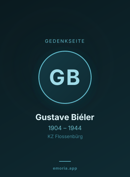Gedenkportrait von Gustave Biéler