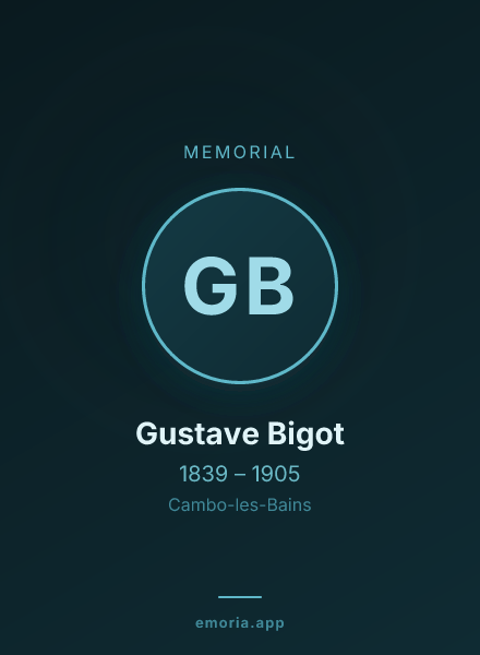 Memorial portrait of Gustave Bigot