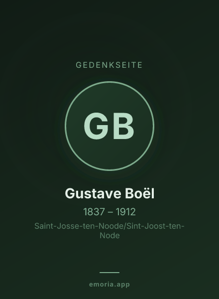 Gedenkportrait von Gustave Boël