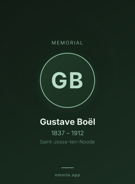 Memorial portrait of Gustave Boël