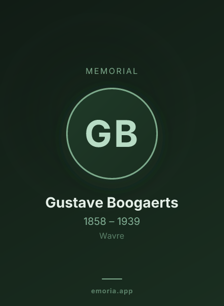 Memorial portrait of Gustave Boogaerts