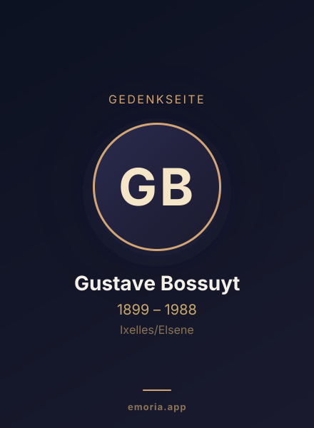 Gedenkportrait von Gustave Bossuyt