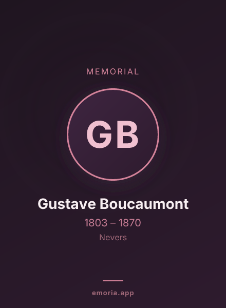 Memorial portrait of Gustave Boucaumont