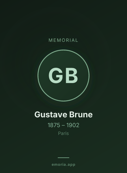 Memorial portrait of Gustave Brune