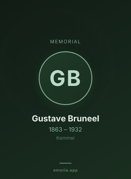Memorial portrait of Gustave Bruneel