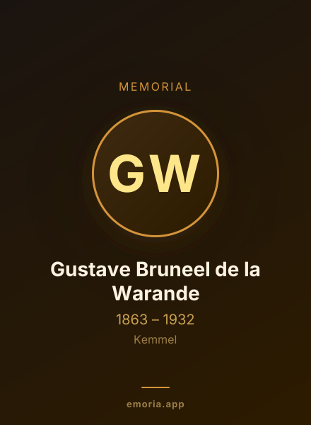 Memorial portrait of Gustave Bruneel de la Warande