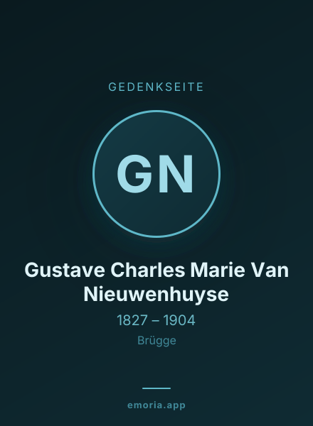 Gedenkportrait von Gustave Charles Marie Van Nieuwenhuyse