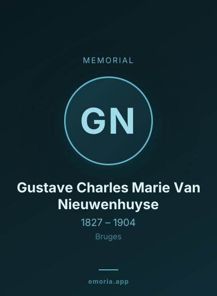 Memorial portrait of Gustave Charles Marie Van Nieuwenhuyse