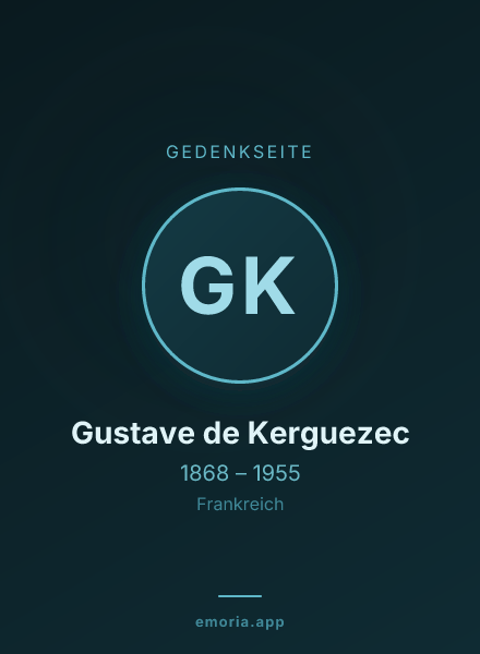 Gedenkportrait von Gustave de Kerguezec