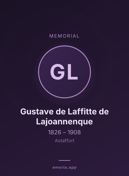 Memorial portrait of Gustave de Laffitte de Lajoannenque