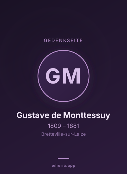 Gedenkportrait von Gustave de Monttessuy
