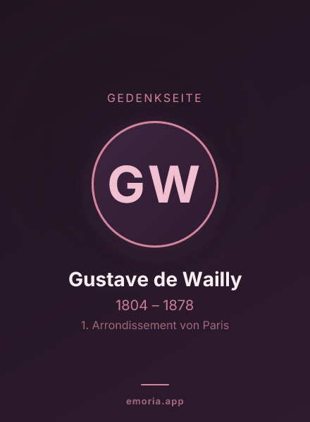 Gedenkportrait von Gustave de Wailly